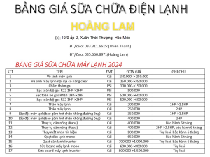 SỬA CHỮA ĐIỆN LẠNH HOÀNG LAM